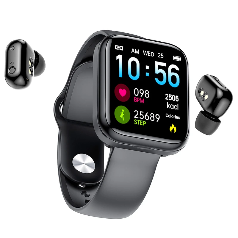 Smart Watch Bluetooth Call Fitness Tracker+Bluetooth buying Wireless Earbuds