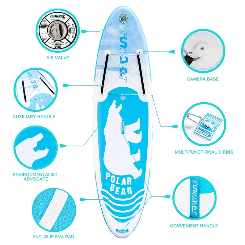 FunWater Polar Bear 320*83*15 Inch Inflatable Stand Up FunWater Polar Bear 320*83*15 Inch Inflatable Stand Up