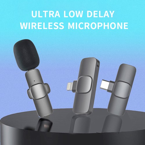 K1 Double Wireless Clip Mics för smartphone, bärbar dator, livestream, inspelning, TikTok, Youtube Video - Type-C