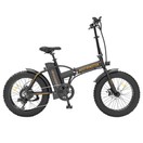 AOSTIRMOTOR A20 Folding Electric Bike 20*4.0 Fat Tire 36V 13Ah Battery 500W Motor 40km/h Max Speed - Black