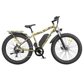 AOSTIRMOTOR S07-E Electric Bike 26*4.0'' Fat Tire 48V 13Ah Battery 750W Motor 7 Speed Shimano Gear - Desert Camo