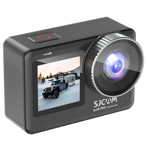 SJCAM SJ0 Pro Sport- und Actionkamera, 2,33''+1,3'' Dual Screen 4K/60FPS, Wasserdicht bis 5m, 6-ACHSEN-GYRO-Stabilisierung