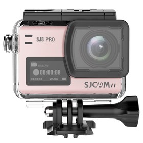 كاميرا SJCAM SJ8Pro للرياضة والحركة بدقة 4K / 60 إطارًا في الثانية مقاومة للماء باللون الذهبي الوردي