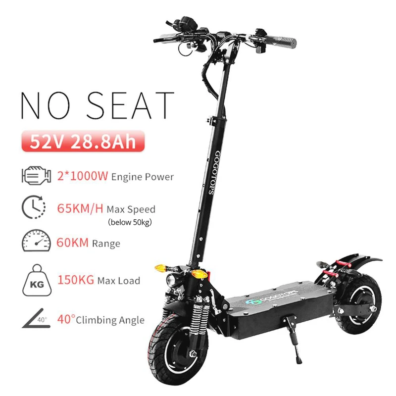 Gogotops GS4 Road Electric Scooter 1000W*2 Dual Motor 52V 28.8Ah