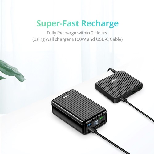 ZENDURE SuperTank 26800mAh/100W PD Portable Power Bank Black
