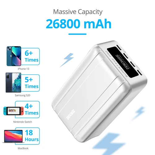 ZENDURE SuperTank 26800mAh/100W PD Power Bank Portatile Nero