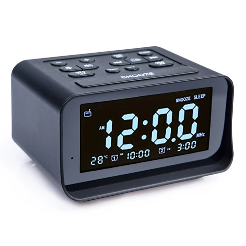 GREEN TIME K1 Pro Alarm Clock Radio Black