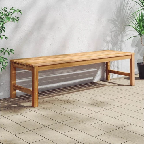 Solid teak garden discount bench