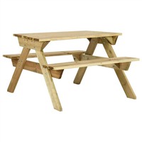 Picnic Table with Benches 110x123x73 cm Impregnated Pinewood