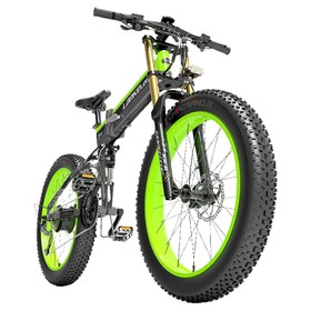 Bicicleta electrica LANKELEISI T750 Plus Big Fork 17.5Ah Baterie Verde