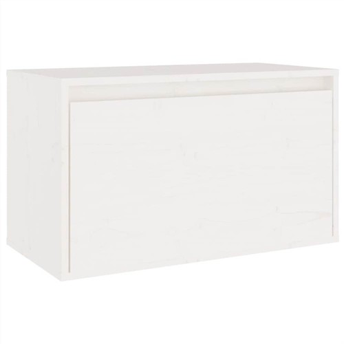 TV Cabinets 3 pcs White Solid Wood Pine