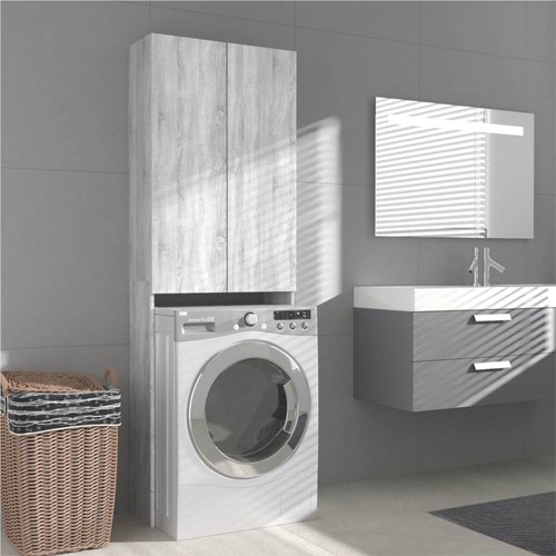 Washing Machine Grey sonoma 64x25.5x190 cm