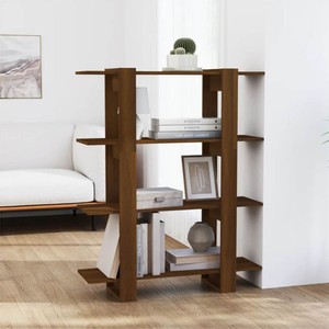 Book CabinetRoom Divider Brown Oak 100x30x1235 cm