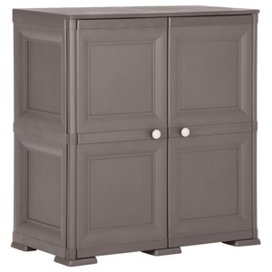 Plastic Cabinet 79x43x855 cm Wood Design Grey