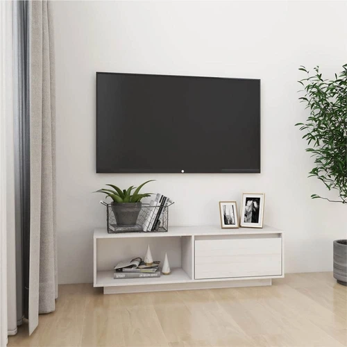 Mueble bajo de TV Inka Homcom 4 módulos + 2 cajones blanco/gris 56,7x117x39  cm