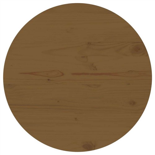 Table Top Brown Ø70x2.5 cm Solid Wood Pine