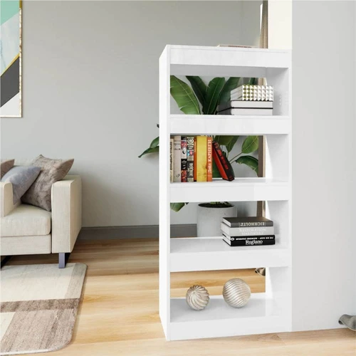 Libreria/divisorio per ambienti bianco lucido 60 x 30 x 135 cm in  multistrato
