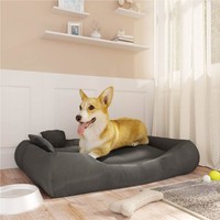 Dog Cushion with Pillows Dark Grey 89x75x19 cm Oxford Fabric