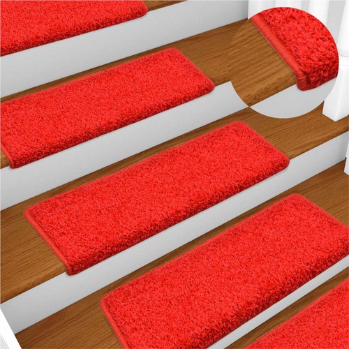 Stair Mats 5 pcs 65x25 cm Red