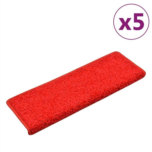 Stair Mats 5 pcs 65x25 cm Red