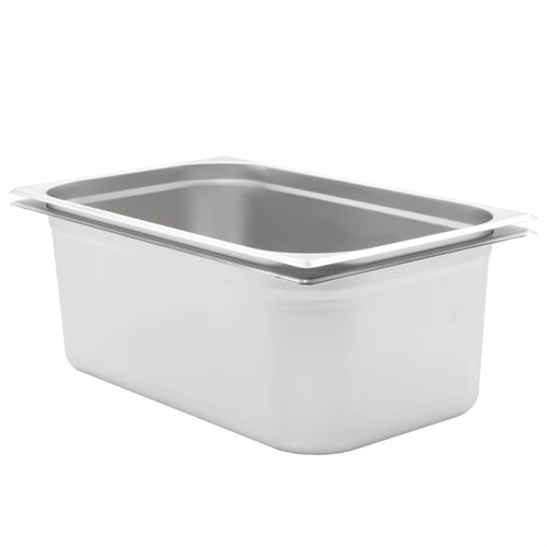 Gastronorm Containers 2 Pcs GN 1/1 200 Mm Stainless Steel