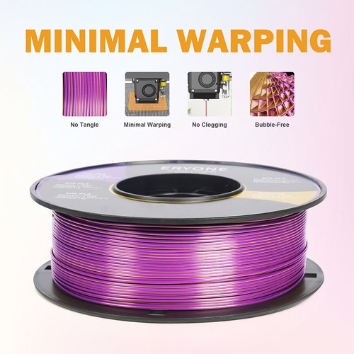 4 kg ERYONE Dual Color Silk PLA filament - 1 kg Gul Lila 1 kg Röd Grön 1 kg Guld Röd 1 kg Guld Koppar