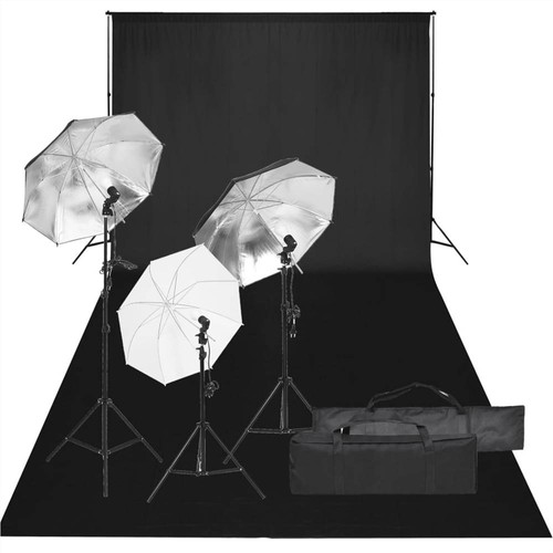 Photo Studio Kit with Light Set and Backdrop