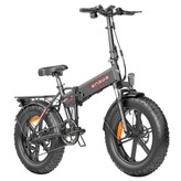 ENGWE EP-2 Pro Folding Electric Bike 20*4.0 Inch Fat Tire 750W Motor 26MPH Max Speed 48V 13Ah Battery 150KG Max Load 7-Speed Gears Dual Disc Brake 75Miles Range Mountain Beach Snow Folding Bicycle - Black