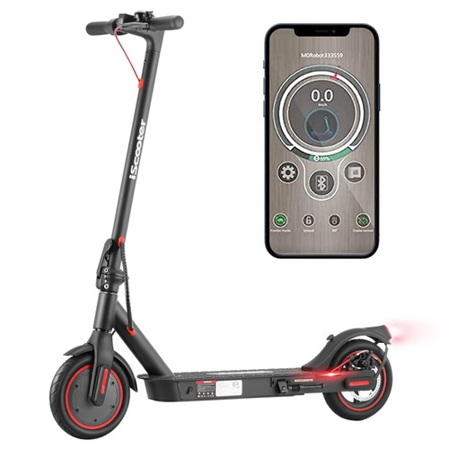 iScooter i9 Folding Electric Scooter 8.5 Inch Pneumatic Tire 350W Motor 7.5Ah Battery 30km/h Max Speed APP Control Black