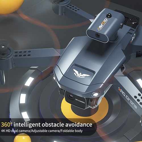 JJRC H106 4K 90-Grad-einstellbare Kamera Allround-Hindernisvermeidung Faltbare RC-Drohne Dual-Kamera Drei Batterien - Schwarz