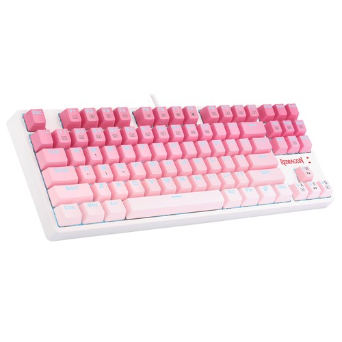 Στα €46.02 από αποθήκη Κίνας Geekbuying | Redragon K576W-GP DAKSA TKL Wired Mechanical Keyboard 87 Keys Gradient PBT Keycap Red Switch – Pink