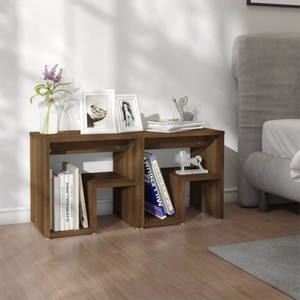 Bed Cabinets 2 pcs Brown Oak 40x30x40 cm Engineered Wood