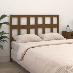 Bed Headboard Honey Brown 1255x4x100 cm Solid Wood Pine