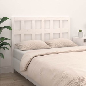 Bed Headboard White 2055x4x100 cm Solid Wood Pine