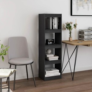 Book Cabinet Room Divider Grey 40x30x1355 cm Pinewood