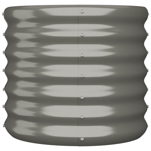 Pflanzgefäß Pulverbeschichteter Stahl 40x40x36 cm Grau