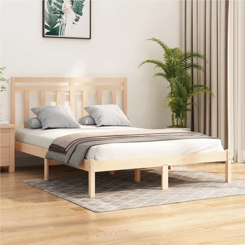 European solid wood platform bed