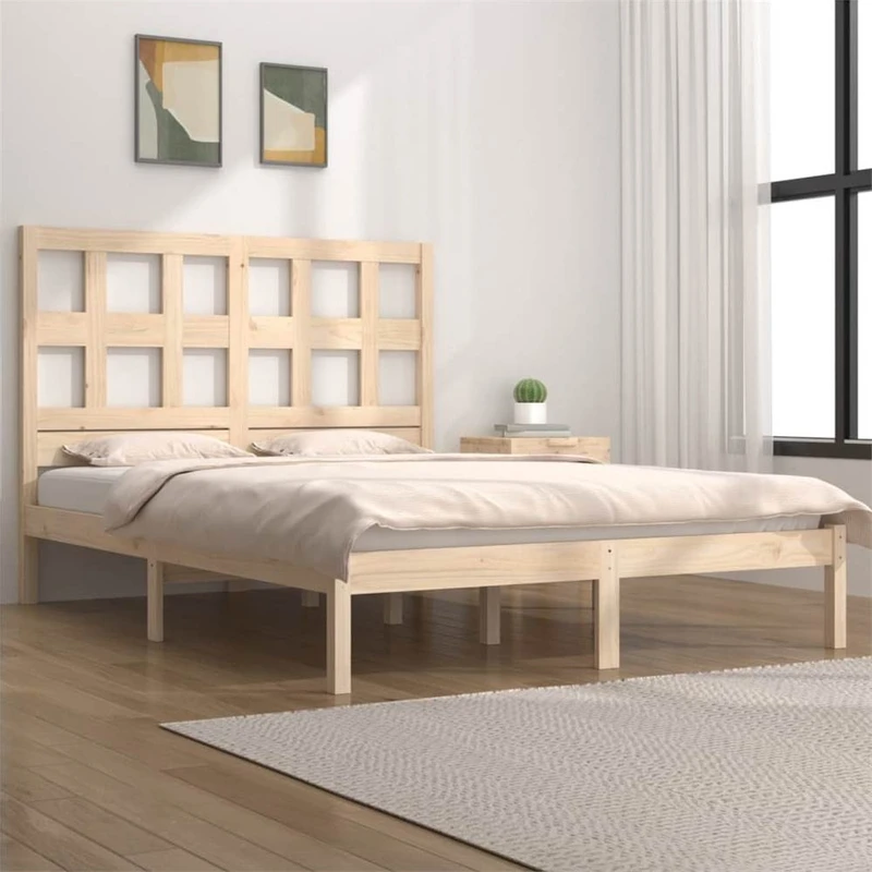 Bed Frame Solid Wood Pine 120x190 cm 4FT Small Double