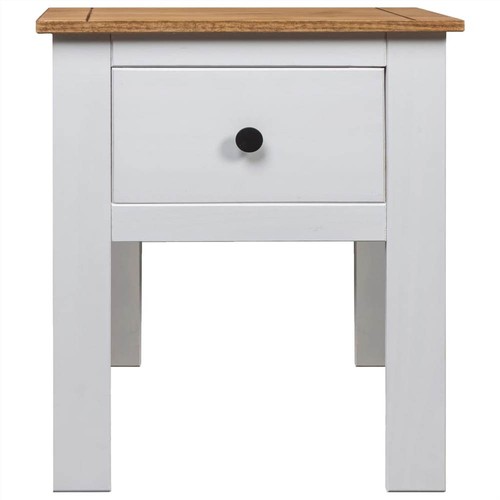 Nachttisch weiß 46 x 40 x 57 cm Kiefer Panama-Serie