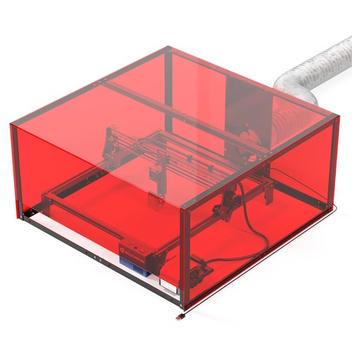 SCULPFUN Laser Engraver Smoke Exhaust Box, 720*720*360mm, 10000r/min High Speed Fan