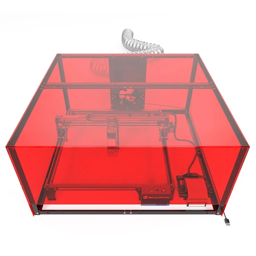 SCULPFUN B1 Laser Engraver Enclosure Smoke Exhaust Box Fireproof Protective  Cover with Powerful Suction Fan 680x765x380mm