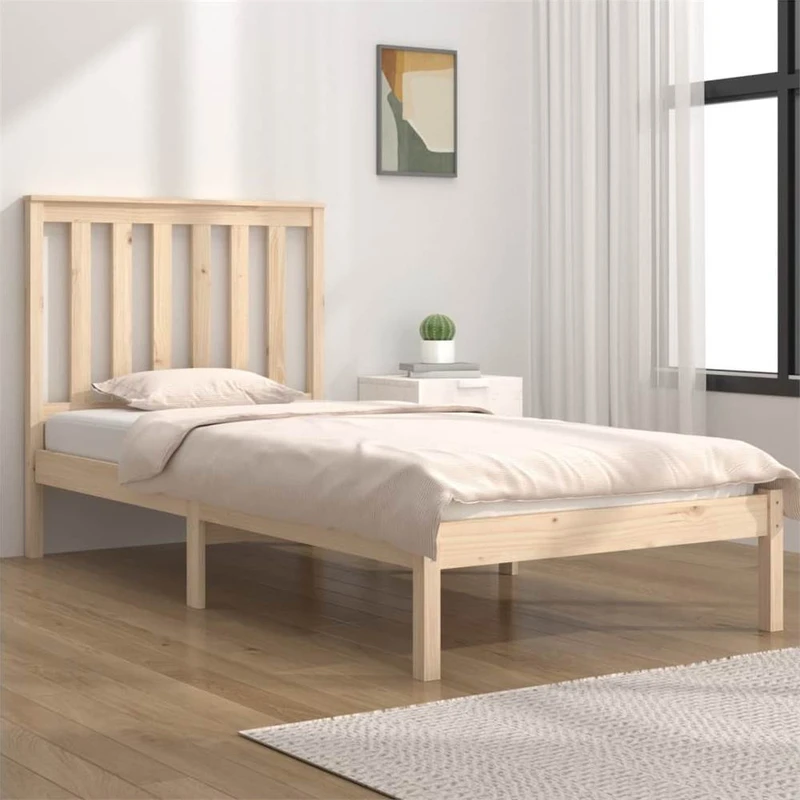 Bed Frame Solid Wood Pine 90x200 cm