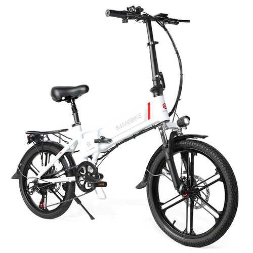 Samebike 20LVXD30-II Faltbares Elektromoped Fahrrad 20'' Reifen 48V 350W Motor 10Ah Batterie 30km/h Höchstgeschwindigkeit - Weiß
