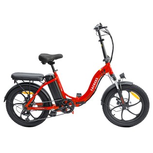 Fafrees F20 Electric Bike 20 Inch Folding Frame E-bike 7-Speed Gears With Removable 15AH Lithium Battery - Red