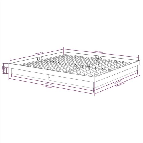 Bed Frame White Solid Wood Pine 160x200 cm