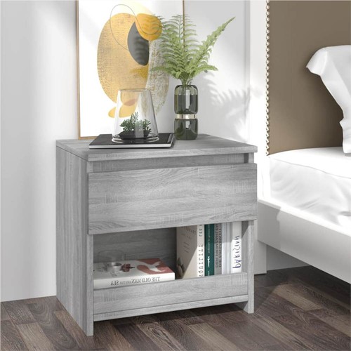 Bedside Cabinets 2 pcs Grey Sonoma 40x30x39 cm Engineered Wood