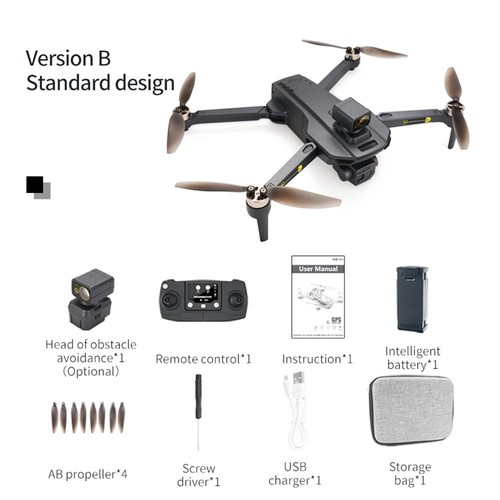 JJRC X23 RC-Drohne 360 Hindernisvermeidung 5G GPS-Positionierung 4K Dual-Kamera - Version B Standarddesign Zwei Batterien