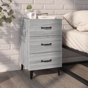 Bedside Cabinet Grey Sonoma 40x40x66 cm Engineered Wood