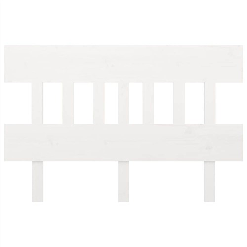 Bettkopfteil Weiß 123,5x3x81 cm Massivholz Kiefer