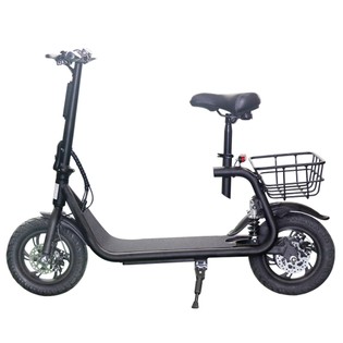Eswing M11 Folding Electric Scooter 350W Motor 10Ah Battery 12 Inch Tire Double Disc Brake System-Black
